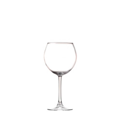 empty wine glass isolated