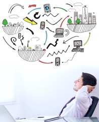 Composite image of brainstorm graphic