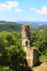 Fototapeta na wymiar abandoned bell tower