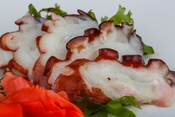 Octopus sashimi