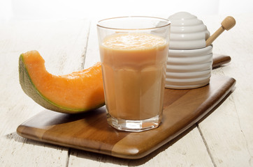 sweet summer drink with honey melone