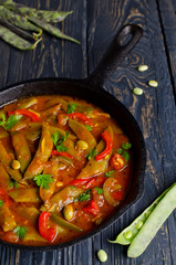 Vegetable stew with beans