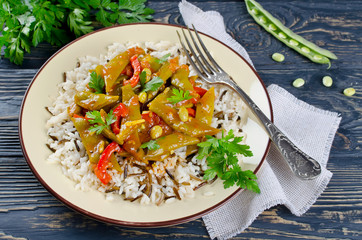 Vegetable stew with beans
