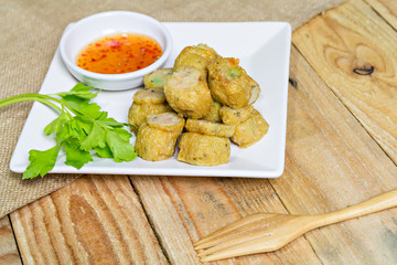 Deep Fried Chicken Roll, Thai food chinese style
