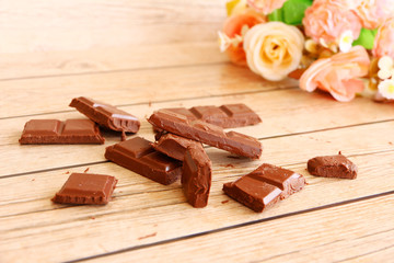 Chocolate on Rustic Wood