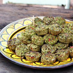 herzhafte erbsen muffins