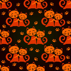 cats seamless pattern