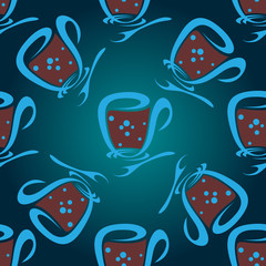 tea cup seamless pattern