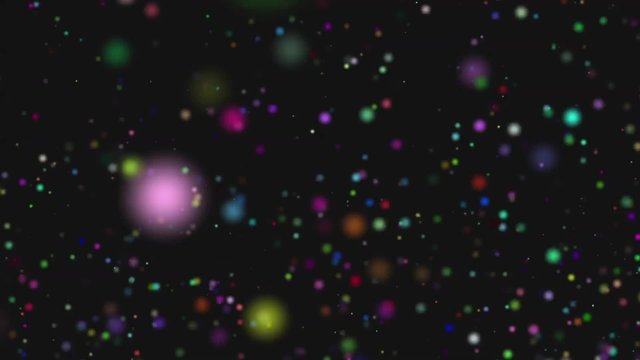 Animation backround texture of colorful sphere orbs falling on