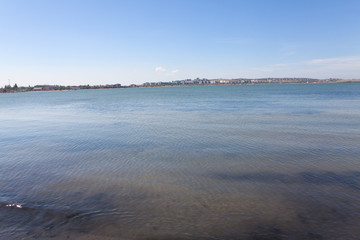 blue water of Azov Sea 
