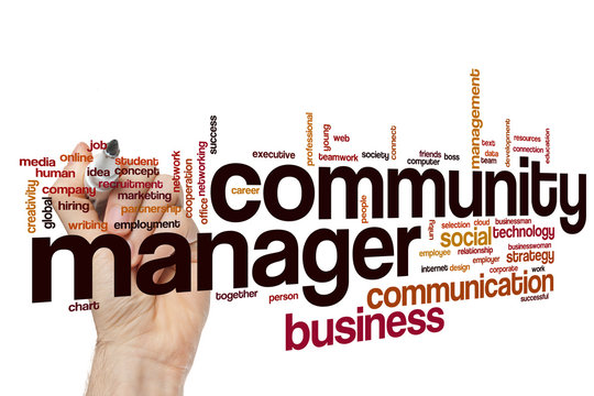 Community Manager Word Cloud Concept