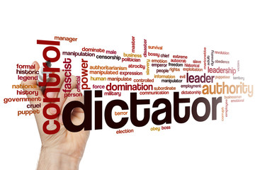 Dictator word cloud