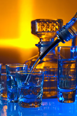 alcoholic drinks in bar