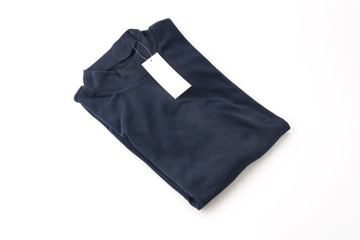 Blue turtleneck. Isolated on a white background.