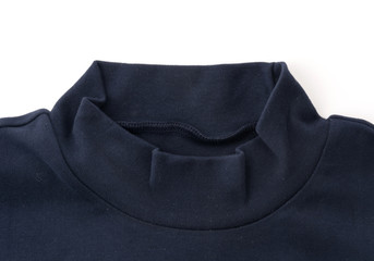 Blue turtleneck. Isolated on a white background.