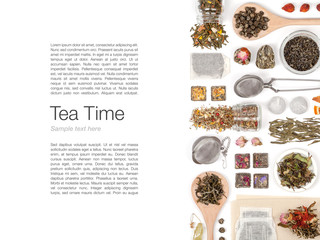 tea on white background