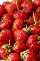 Strawberries berry background, close up