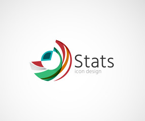 Statistics company logo design. Vector illustration. 