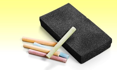 Chalk, Eraser, Board Eraser.