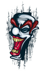 Smile Clown Tattoo Vector