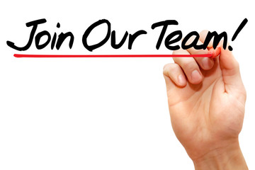 Hand writing Join Our Team with marker, business concept