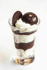 chocolate dessert in the cup