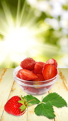 strawberries on the table