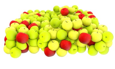 apples isolated on white