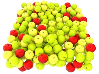 apples isolated on white