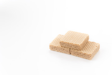 coffee wafer on white background