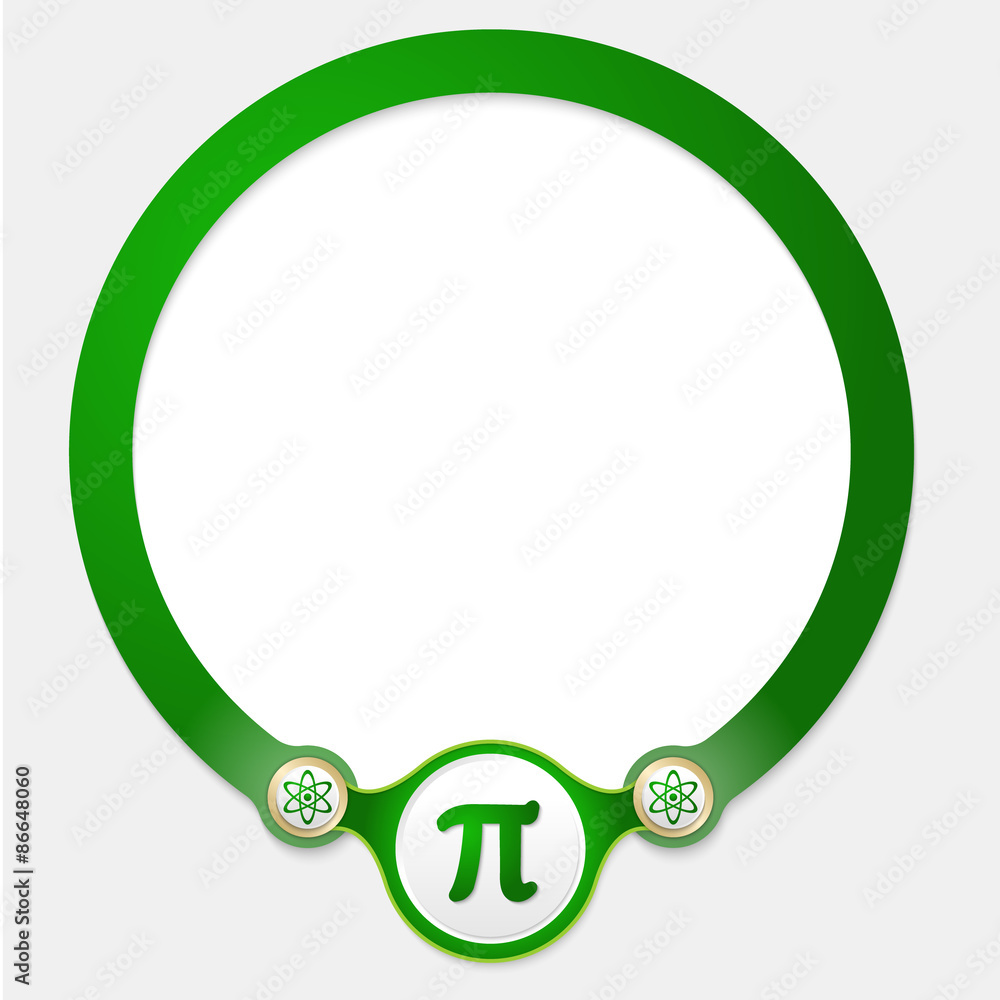 Poster green circular frame for your text and pi