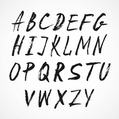 Vector set of grunge symbol brush strokes. 