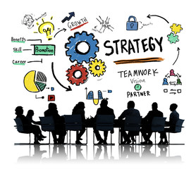 Strategy Solution Tactics Teamwork Growth Vision Concept
