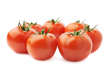 Pile of multiple tomatoes isolated