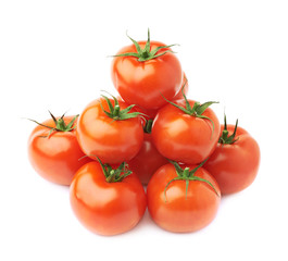 Pile of multiple tomatoes isolated
