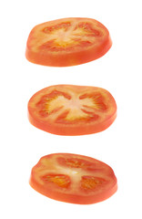 Tomato cross-section slice isolated