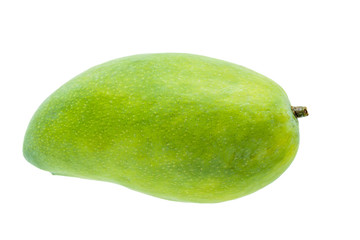 green mango fruit isolated on white background
