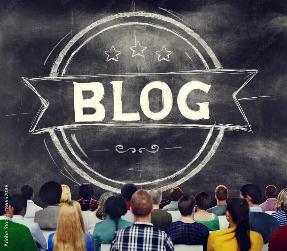 Poster blog blogging online design web page website concept