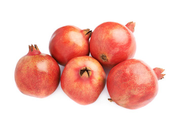 Pile of multiple pomegranate fruits