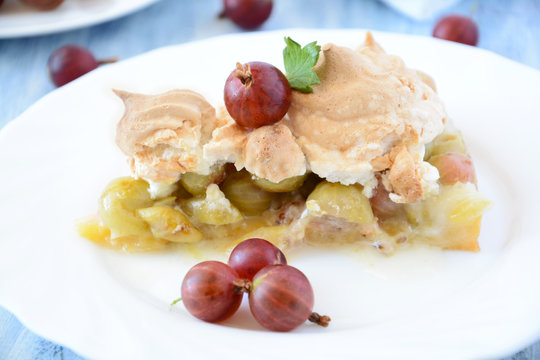 Gooseberry Meringue Pie