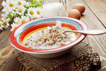 Buckwheat porridge with milk