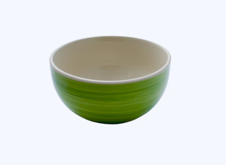 Green ceramic bowl