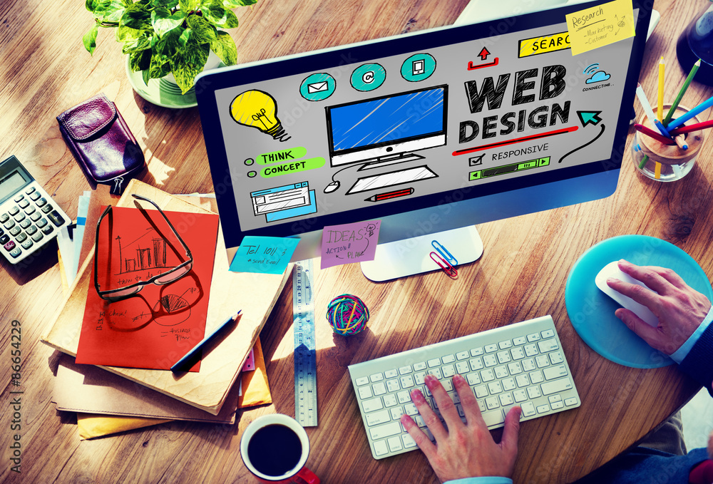 Poster web design development style ideas interface concept