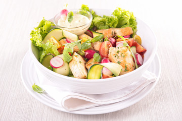 salad with vegetable and chicken © M.studio