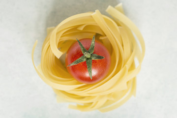 cherry tomato and tagliatelle