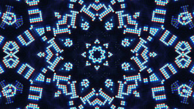 Fantasy Kaleidoscopic Computer Screen Digital Background, Abstract Technology Backdrop