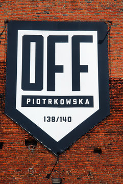 wall of old factory building on OFF Piotrkowska in Lodz