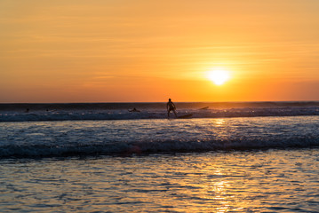 Surfer  at sunset