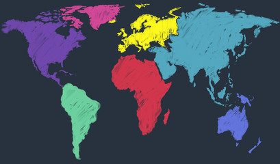 World Map Global International Globalisation Concept