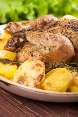 Baked chicken with potatoes